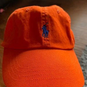 Polo Ralph Lauren Orange hat / Navy pony